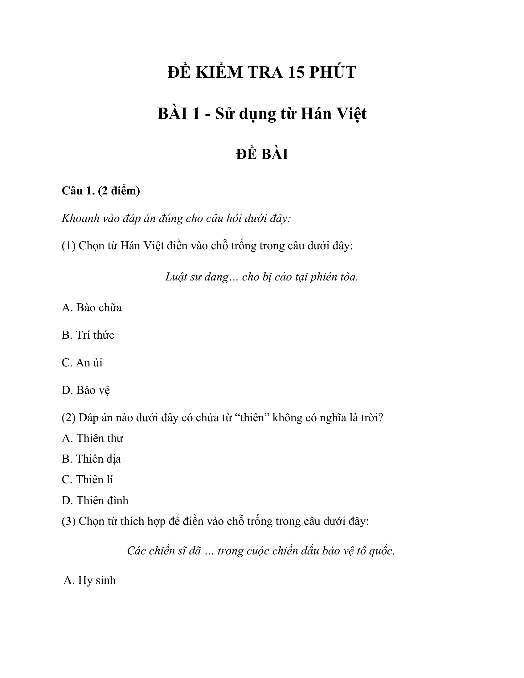 Sử dụng từ Hán Việt 1*805478