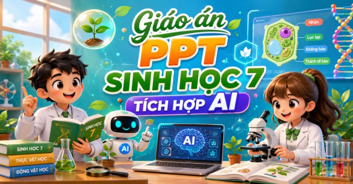 Giáo án PPT tích hợp AI Sinh học 7