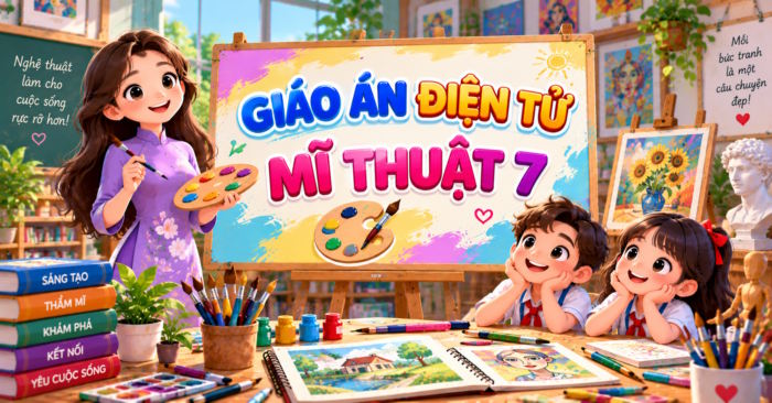 Giáo án PPT Mĩ thuật 7 mới nhất