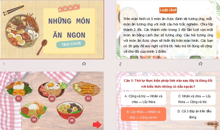 PPT trò chơi Toán 6 KNTT