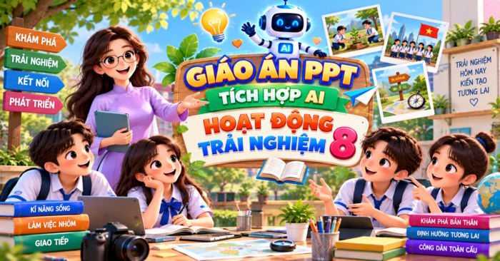 Giáo án PowerPoint tích hợp AI Hoạt động trải nghiệm 8 