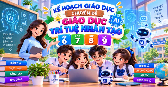 Kế hoạch giáo dục Chuyên đề: Giáo dục trí tuệ nhân tạo AI lớp 6, 7, 8, 9