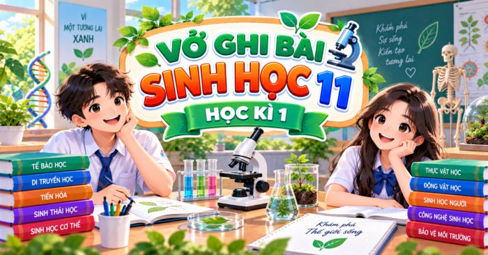 Vở ghi bài Sinh học 11 Học kì 1 