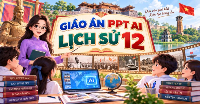 Giáo án điện tử Lịch sử 12 tích hợp AI 