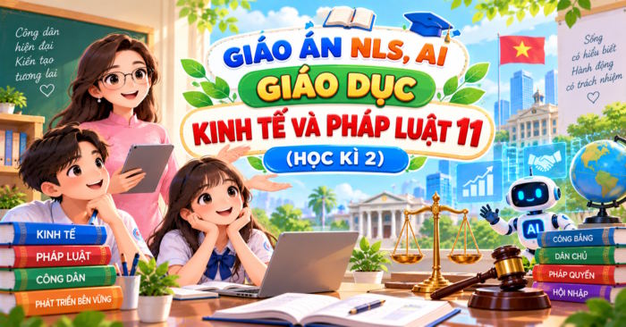 Giáo án Giáo dục Kinh tế và Pháp luật 11 tích hợp Năng lực số, AI Học kì 2