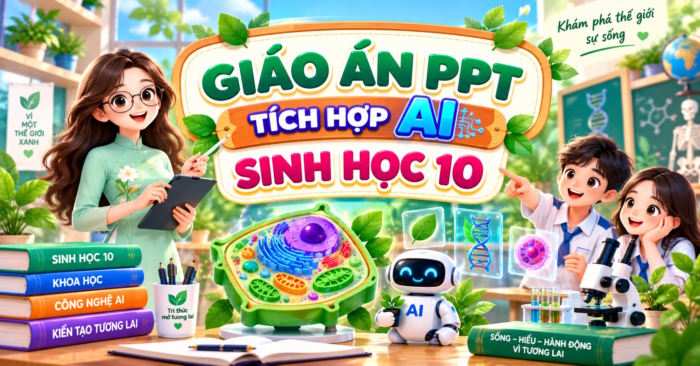 Giáo án PowerPoint tích hợp AI Sinh học 10
