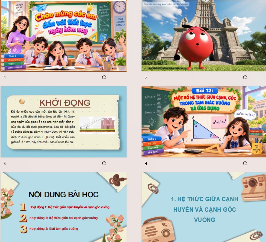 Bài giảng PowerPoint Toán 9 tích hợp AI bài 12