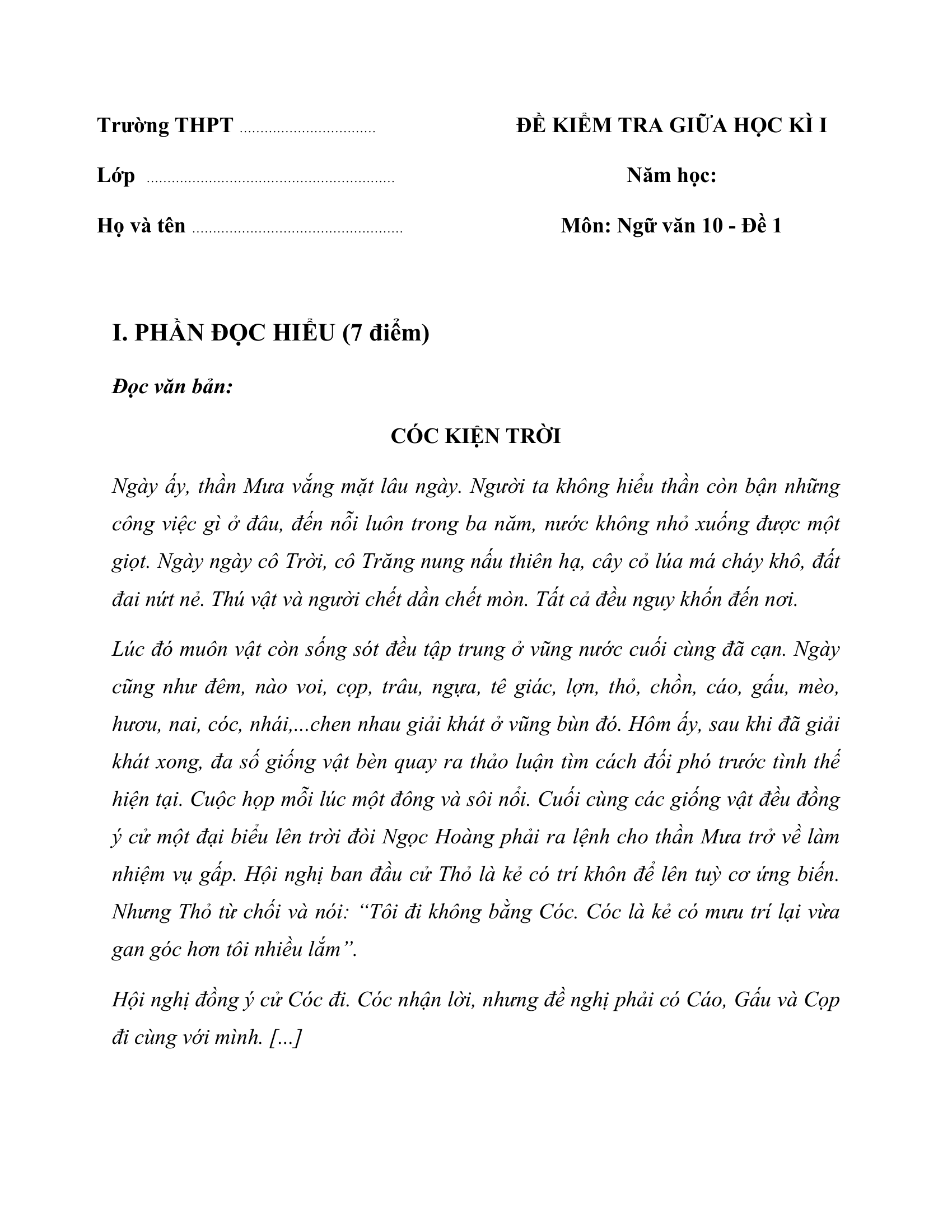 de kiem tra giua hoc ki 1 mon Ngu van 10 de 1 1*815024