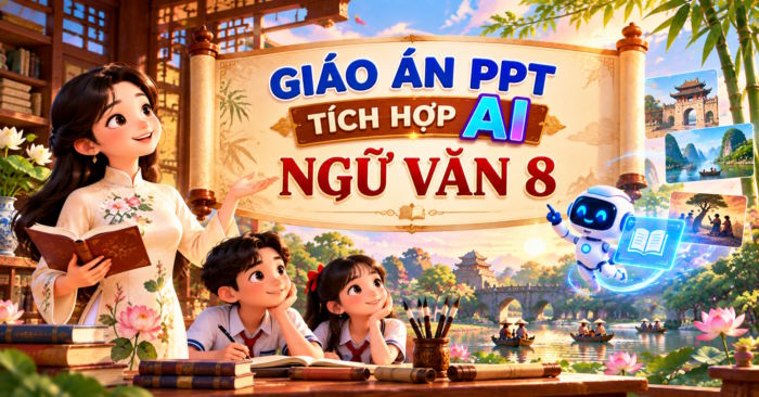 Giáo án PowerPoint Ngữ văn 8 tích hợp AI