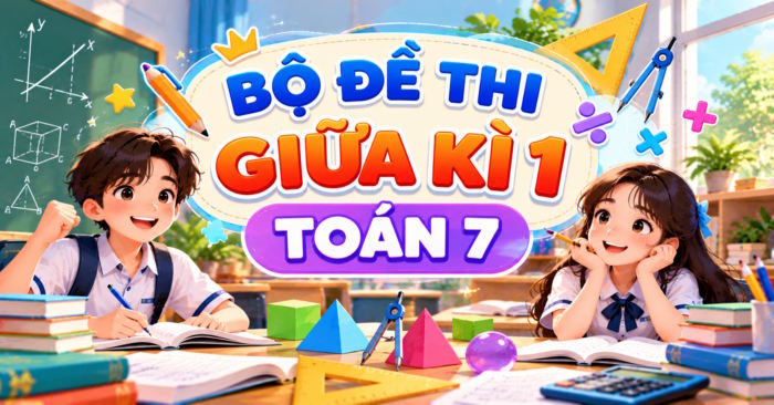 Đề thi giữa kì 1 Toán 7 năm 2026 - 2027 