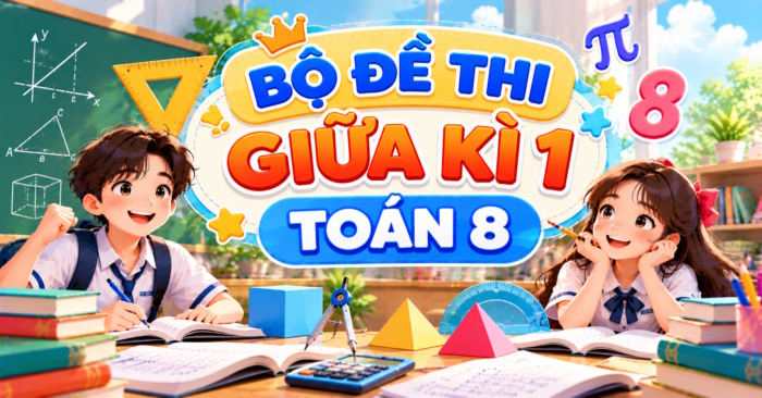 Đề thi Toán 8 Giữa kì 1 năm 2026 - 2027 