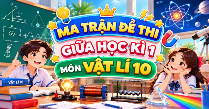 Ma trận đề thi giữa học kì 1 Vật lí 10 