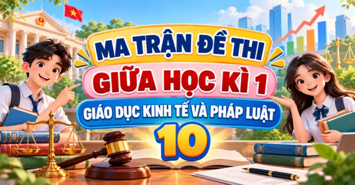 Ma trận đề thi giữa học kì 1 KTPL 10 
