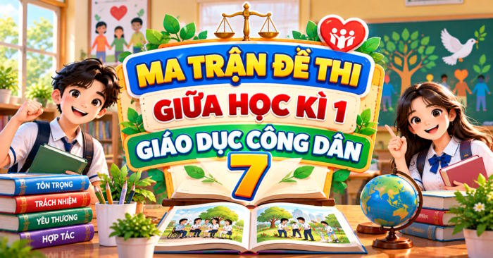 Ma trận đề thi giữa học kì 1 môn Giáo dục công dân 7 
