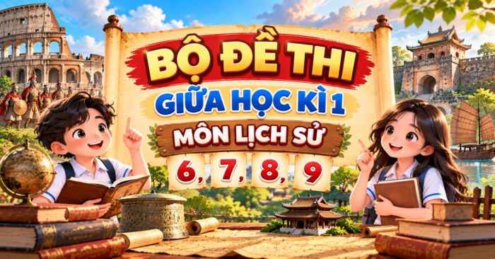 TOP 17 Đề kiểm tra giữa kì 1 Lịch sử 6 7 8 9 