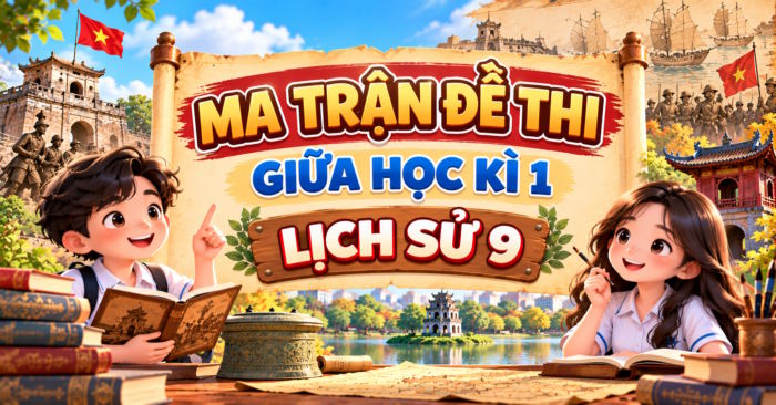 Ma trận đề kiểm tra giữa kì 1 Lịch sử 9
