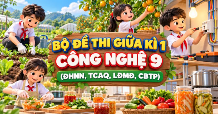 Đề thi giữa học kì 1 Công nghệ 9 