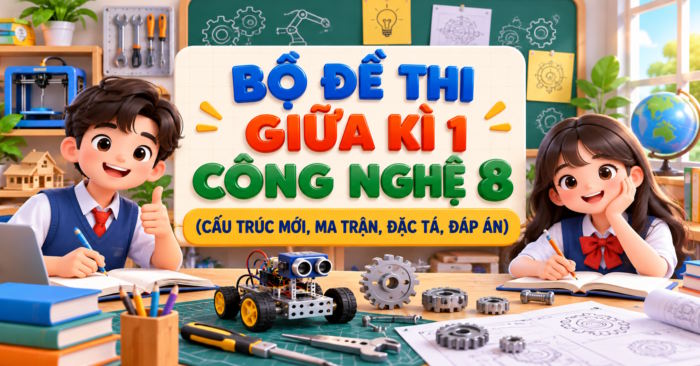  Đề kiểm tra giữa kì 1 Công nghệ 8 