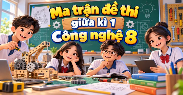 Ma trận đề kiểm tra giữa học kì 1 Công nghệ 8
