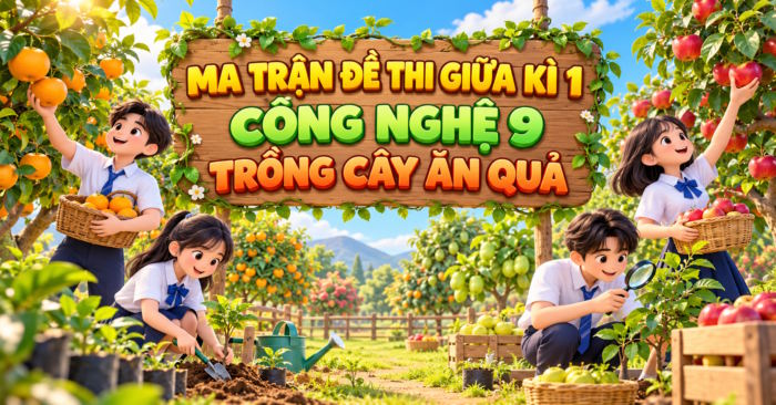 Ma trận đề kiểm tra giữa học kì 1 môn Công nghệ 9 Trồng cây ăn quả