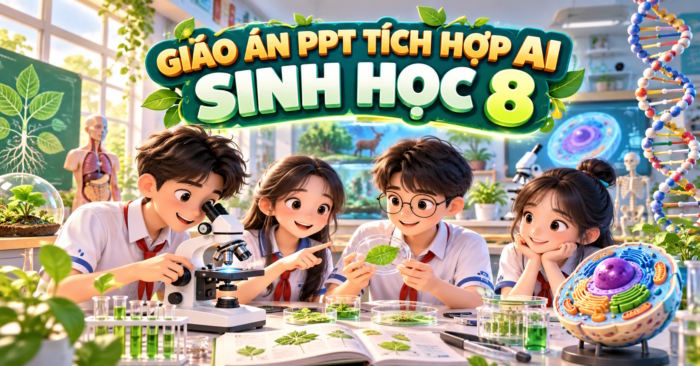  Giáo án PowerPoint Sinh học 8 tích hợp AI 