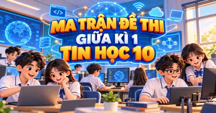 Ma trận đề kiểm tra giữa học kì 1 Tin học 10