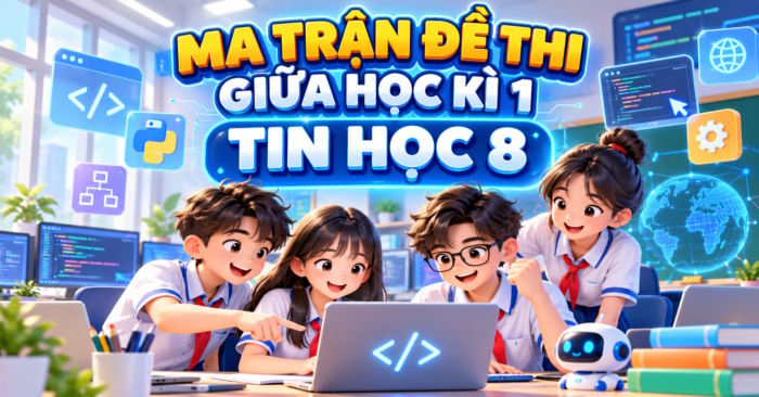 Ma trận đề thi giữa học kì 1 Tin học 8 năm 2026 - 2027