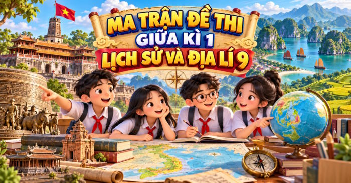 Ma trận đề kiểm tra giữa kì 1 Lịch sử Địa lí 9 