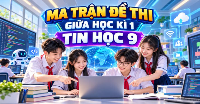 Ma trận đề thi giữa học kì 1 Tin học 9