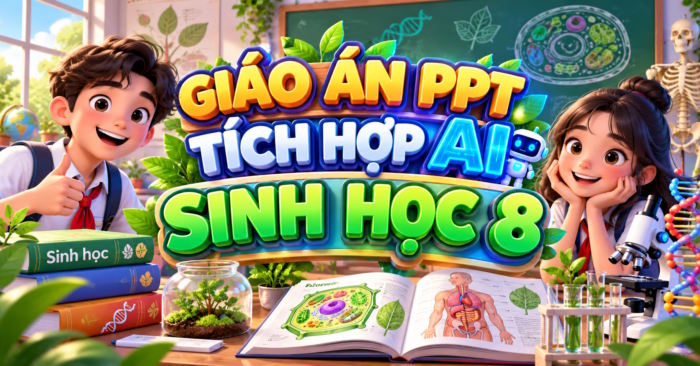 Giáo án PowerPoint Sinh học 8 tích hợp AI