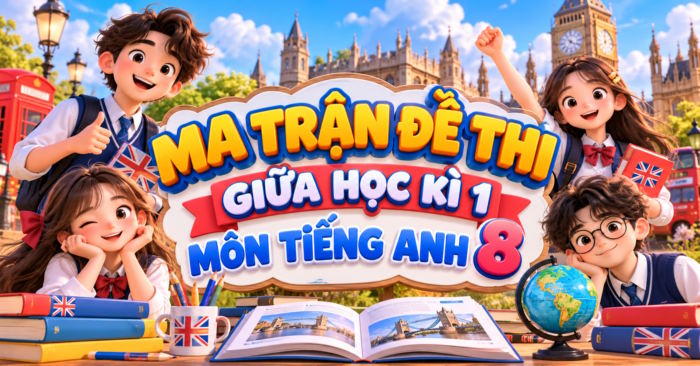 Ma trận đề thi giữa học kì 1 Tiếng Anh 8 năm 2026 - 2027 