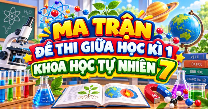Ma trận đề kiểm tra giữa kì 1 Khoa học tự nhiên 7 
