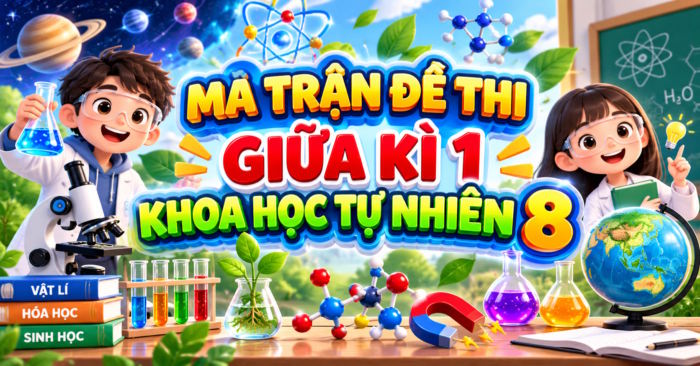 Ma trận đề kiểm tra giữa kì 1 Khoa học tự nhiên 8