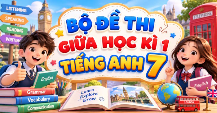 Đề kiểm tra giữa kì 1 Tiếng Anh 7 